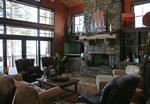 Living Room with Fireplace - Sliter Residence